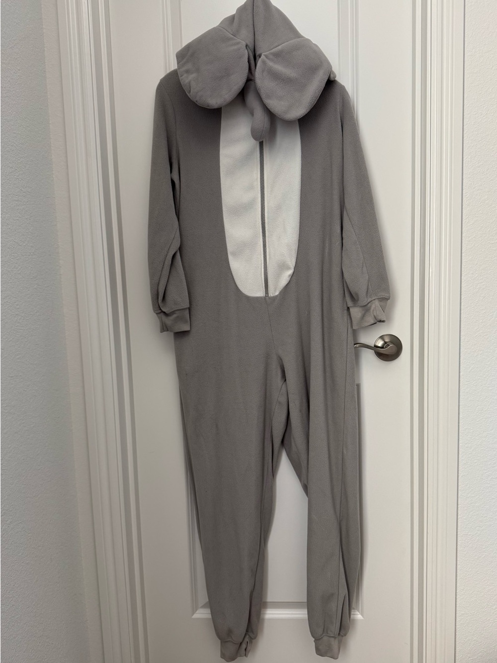 Gray Elephant Adult M Bodysuit Family Costume Party Halloween Hood Sleep PJs